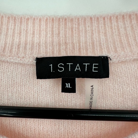 1.State size XL light pink pullover knit sweater cable knit - Picture 4 of 5